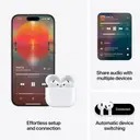Apple AirPods 4 Wireless Earbuds, Personalised Spatial Audio,Sweat and Water Resistant Bluetooth (White, True Wireless) (Copy) - Image 6